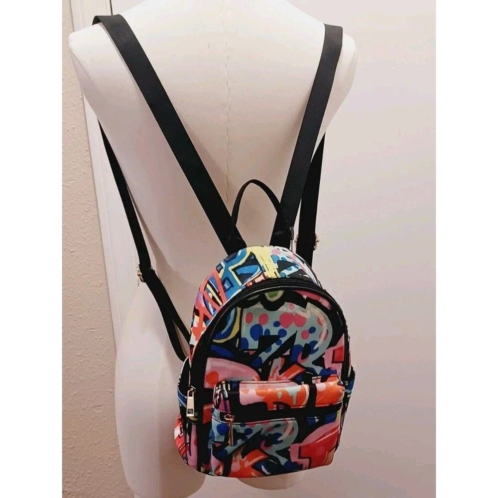 LD MINI Multicolor Geometric Print backpack